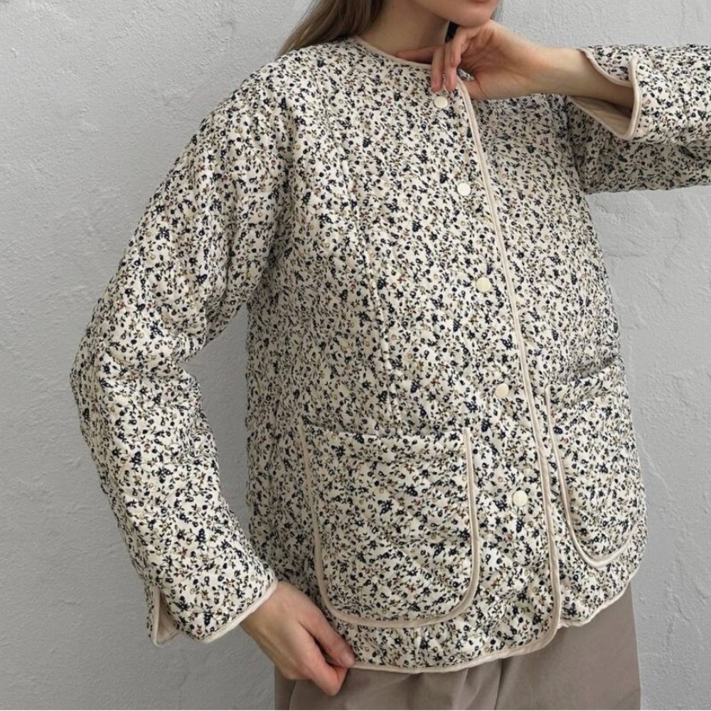 Floral Quilted Jacket (L)